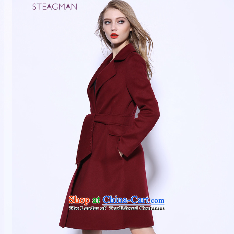 Su Ge Cayman 2015 autumn and winter new plain manual two-sided cashmere cloak? female gross in long wool coat female 80270? wine red XL, Su Ge Cayman , , , shopping on the Internet
