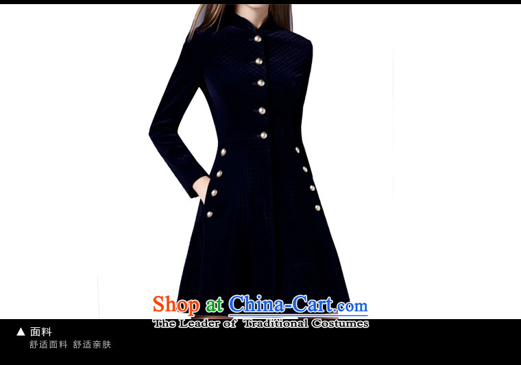 Zk Western women 2015 Autumn New) Solid Color minimalist jacket in gross? Long Sau San video thin a wool coat Blue M picture, prices, brand platters! The elections are supplied in the national character of distribution, so action, buy now enjoy more preferential! As soon as possible.