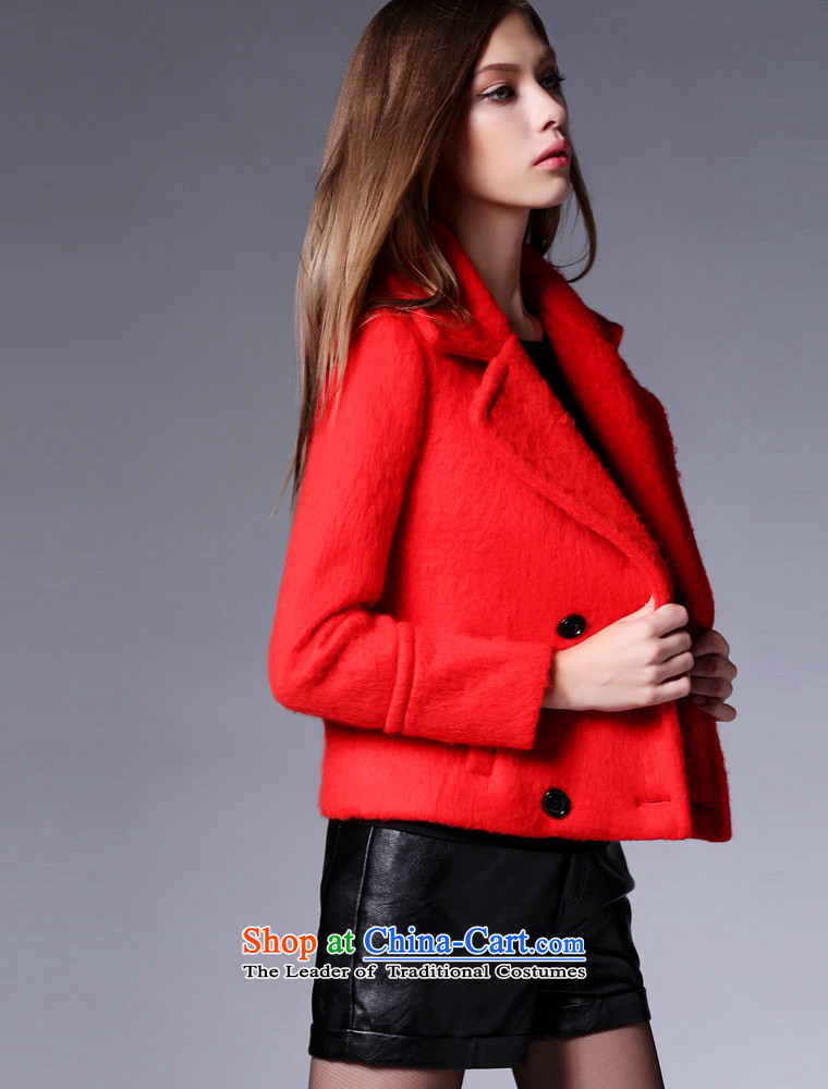 Zk Western women 2015 Autumn New) short of the amount? Jacket Sau San double-a wool coat solid color cardigan red-orange S picture, prices, brand platters! The elections are supplied in the national character of distribution, so action, buy now enjoy more preferential! As soon as possible.