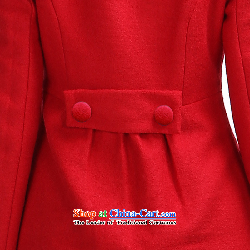 Shani flower, 2015 large female winter jackets thick mm to intensify the loose in the medium to long term, video thin a wool coat (6,386 female red 6XL, shani flower sogni (D'oro) , , , shopping on the Internet