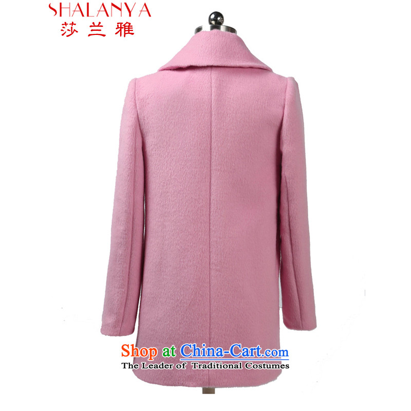 Sha Lan ya 2015 autumn and winter new Korean folder in the thick cotton long)? sub-cocoon pink jacket winter coats gross? 850 M, Sha Lan Ya Pink (SHALANYA) , , , shopping on the Internet