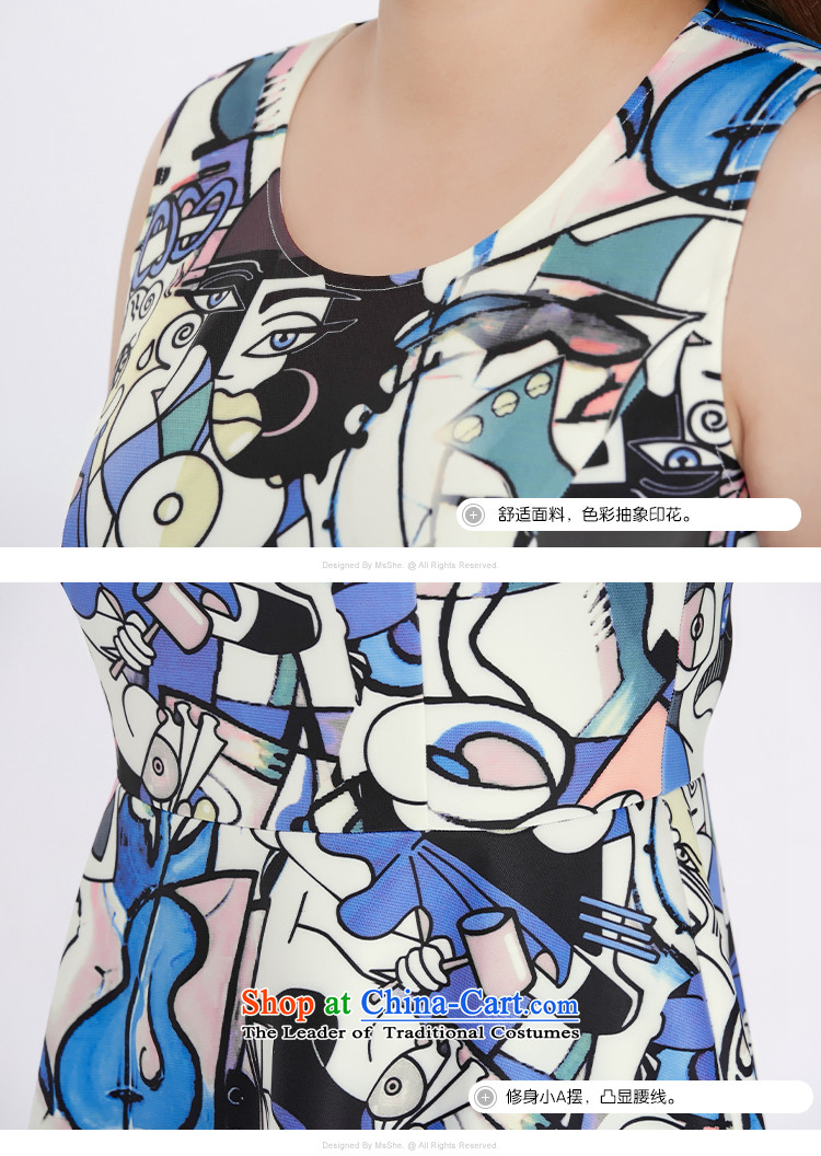 Msshe xl women 2015 new fall thick MM stamp air load layer sleeveless A swing dresses 10552 4XL Photo Black on white purple flowers, prices, brand platters! The elections are supplied in the national character of distribution, so action, buy now enjoy more preferential! As soon as possible.