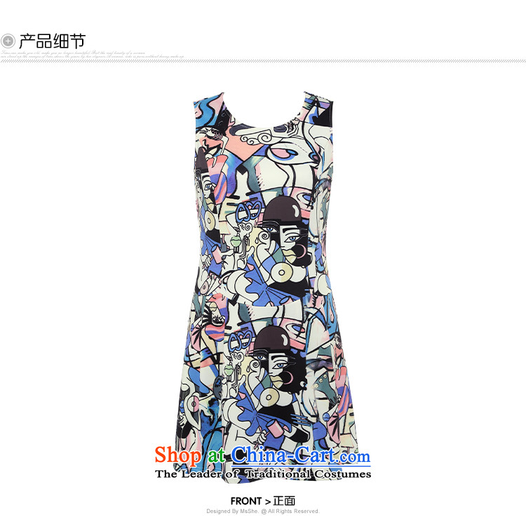 Msshe xl women 2015 new fall thick MM stamp air load layer sleeveless A swing dresses 10552 4XL Photo Black on white purple flowers, prices, brand platters! The elections are supplied in the national character of distribution, so action, buy now enjoy more preferential! As soon as possible.