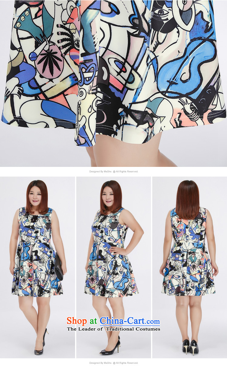 Msshe xl women 2015 new fall thick MM stamp air load layer sleeveless A swing dresses 10552 4XL Photo Black on white purple flowers, prices, brand platters! The elections are supplied in the national character of distribution, so action, buy now enjoy more preferential! As soon as possible.