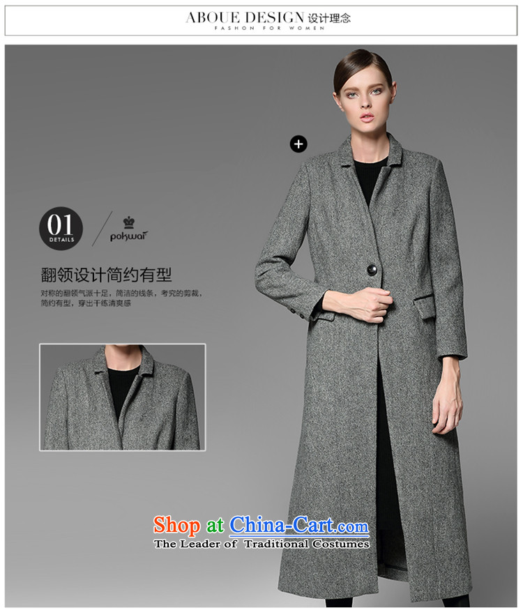 The Hon Audrey Eu Yuet-yung 2015 9POKWAI/ autumn and winter western original design long coats gray temperament L picture, prices, brand platters! The elections are supplied in the national character of distribution, so action, buy now enjoy more preferential! As soon as possible.