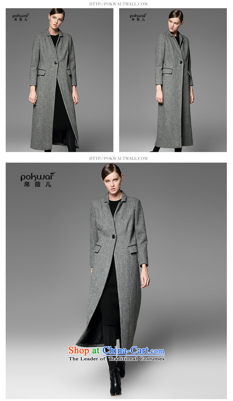 The Hon Audrey Eu Yuet-yung 2015 9POKWAI/ autumn and winter western original design long coats gray temperament L picture, prices, brand platters! The elections are supplied in the national character of distribution, so action, buy now enjoy more preferential! As soon as possible.