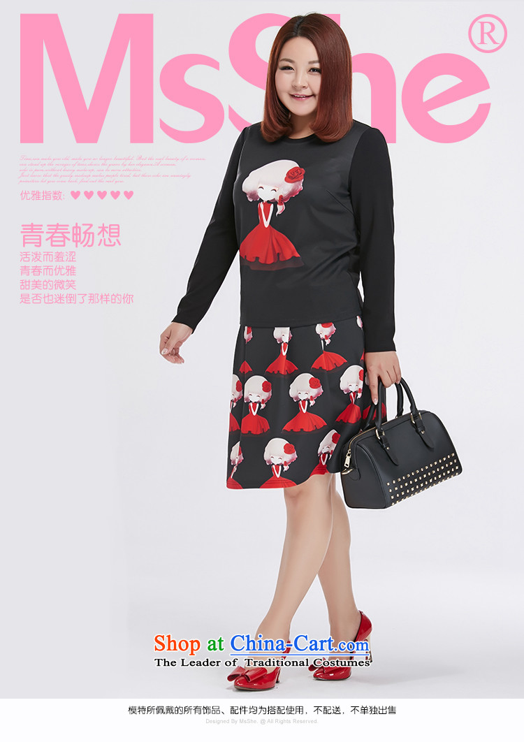 Msshe extra women 2015 new fall inside the lovely stamp 200-piece set with 10,345 were 斤两 black safflower 6XL picture, prices, brand platters! The elections are supplied in the national character of distribution, so action, buy now enjoy more preferential! As soon as possible.