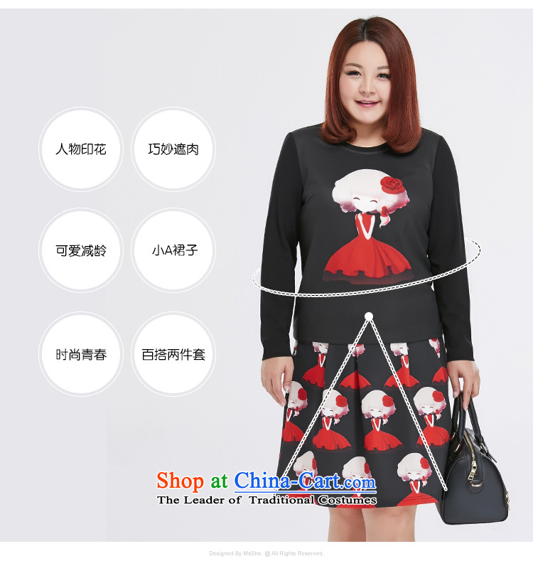 Msshe extra women 2015 new fall inside the lovely stamp 200-piece set with 10,345 were 斤两 black safflower 6XL picture, prices, brand platters! The elections are supplied in the national character of distribution, so action, buy now enjoy more preferential! As soon as possible.