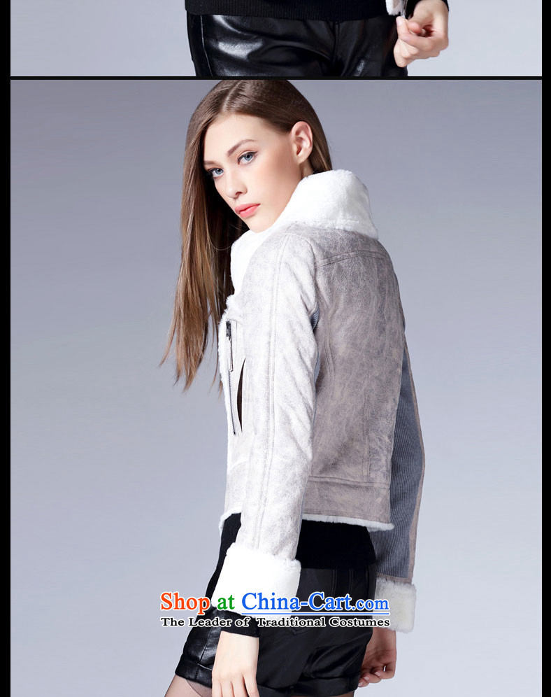 Zk Western women 2015 Autumn New) long hair? jacket minimalist commuter Sau San pure color a wool coat long-sleeved gray M pictures of, prices, brand platters! The elections are supplied in the national character of distribution, so action, buy now enjoy more preferential! As soon as possible.