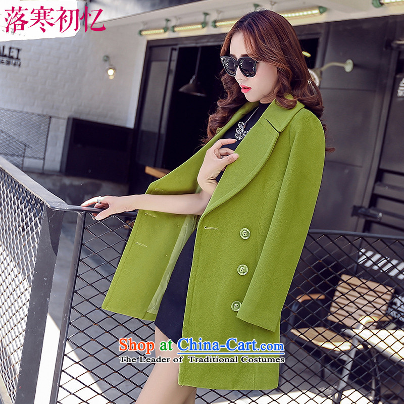 Recalling the Early Cold Fall 2015 autumn and winter in new long hair a wool coat Women's jacket Korea version thin double-Gray L, Lok cold CY15MN02 early recalled that shopping on the Internet has been pressed.