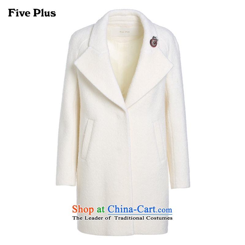 Five new female autumn load plus suits for long hair loose overcoats 2YD4344800? m White 010 S(160/84A),FIVE plus,,, shopping on the Internet