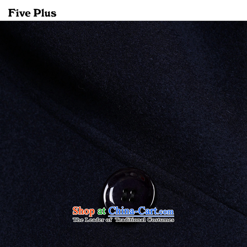 Five new female autumn load plus a solid color, double-skirt swing wool coat 2YD4344820? dark blue S(160/84a),five plus,,, 650 shopping on the Internet