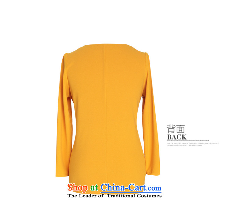 The former Yugoslavia Li Sau 2015 autumn large new mount female round-neck collar luxury decorated light link of the forklift truck high comfort Cheongsams 0768 Pop-yellow 5XL picture, prices, brand platters! The elections are supplied in the national character of distribution, so action, buy now enjoy more preferential! As soon as possible.