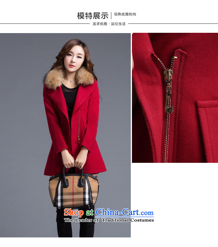 Yi code 12.01 2015 Fall/Winter Collections for women won the new version of the long graphics thin stylish double-side of the Sau San thick with collar gross? a jacket coat large red M picture, prices, brand platters! The elections are supplied in the national character of distribution, so action, buy now enjoy more preferential! As soon as possible.