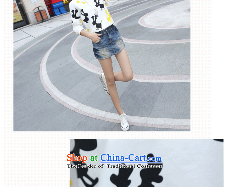  2015 Autumn and winter making deformed new stylish large female Korean Version Stamp relaxd the lint-free cloth thin long-sleeved sweater 6867 White XL Photo, prices, brand platters! The elections are supplied in the national character of distribution, so action, buy now enjoy more preferential! As soon as possible.