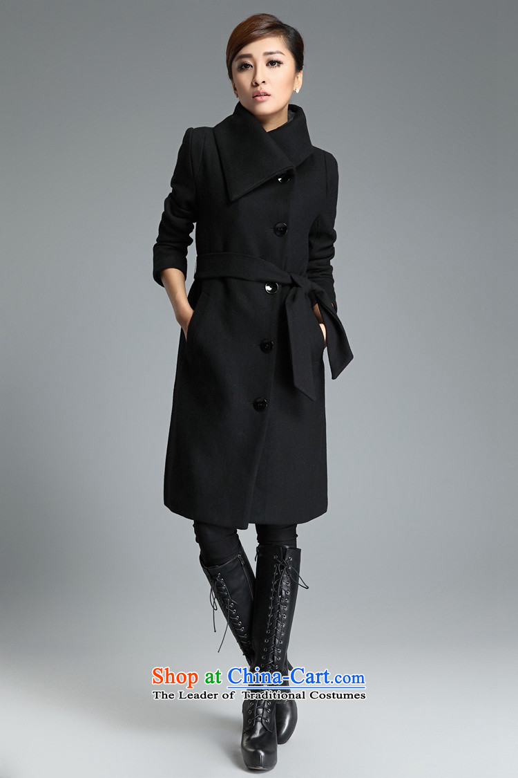 In short-fall and winter 2015 Women's code? a gross jacket coat Korean loose in long thick Sau San cloak Connie sub 2XL Photo Black, prices, brand platters! The elections are supplied in the national character of distribution, so action, buy now enjoy more preferential! As soon as possible.