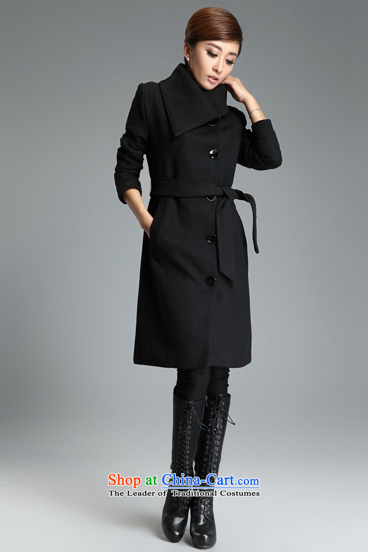 In short-fall and winter 2015 Women's code? a gross jacket coat Korean loose in long thick Sau San cloak Connie sub 2XL Photo Black, prices, brand platters! The elections are supplied in the national character of distribution, so action, buy now enjoy more preferential! As soon as possible.