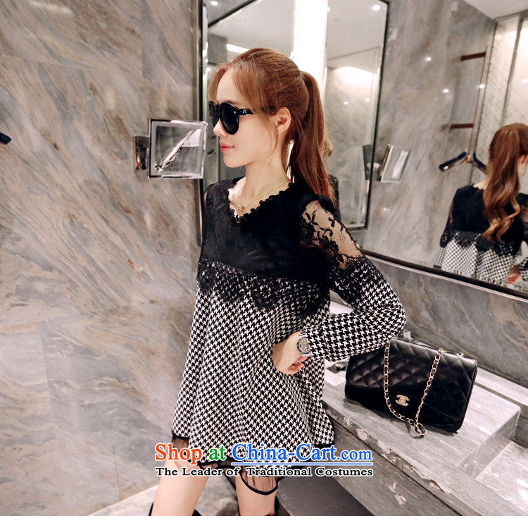 Send the 2015 autumn and winter sin new to increase women's code, forming the sister shirt 200 thick catty thick mm video thin lace thousands of long-sleeved dresses picture color. Large XXXXL picture, prices, brand platters! The elections are supplied in the national character of distribution, so action, buy now enjoy more preferential! As soon as possible.