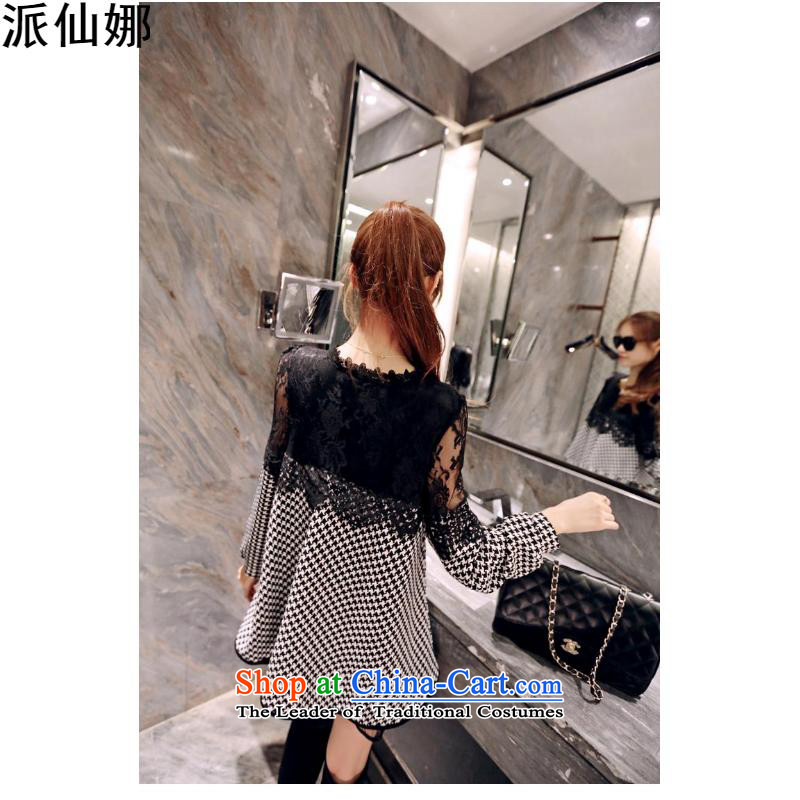 Send the 2015 autumn and winter sin new to increase women's code, forming the sister shirt 200 thick catty thick mm video thin lace thousands of long-sleeved dresses picture color. Large XXXXL, faction (PAIXIANNA sin shopping on the Internet has been pressed.)