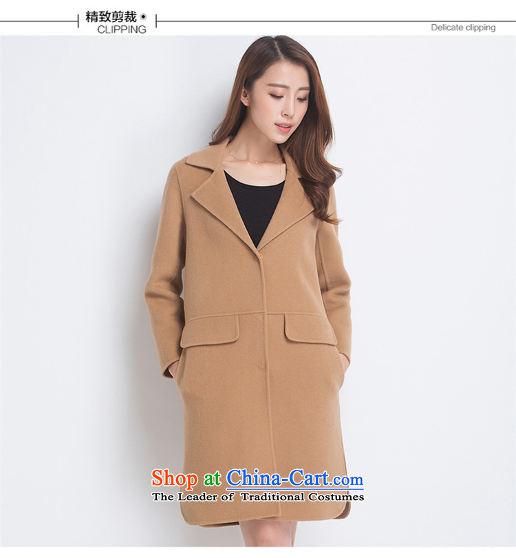 Beauty of the Shan plain manual two-sided jacket coat? 2015 new Korean autumn and winter coats that long hair?) female jacket Tangerine Orange M picture, prices, brand platters! The elections are supplied in the national character of distribution, so action, buy now enjoy more preferential! As soon as possible.