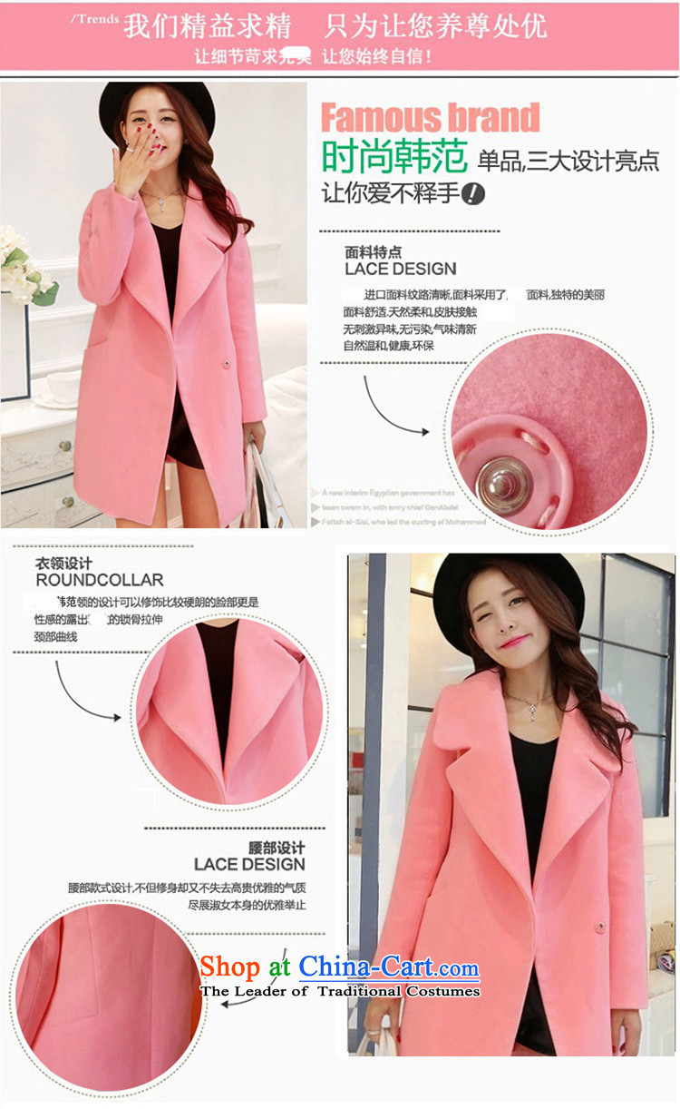The state of the gross? 2015 autumn and winter coats female new Korean female jackets gross? In long loose thick wool coat female wild? pink. M plus cotton waffle fare is not) Picture, prices, brand platters! The elections are supplied in the national character of distribution, so action, buy now enjoy more preferential! As soon as possible.