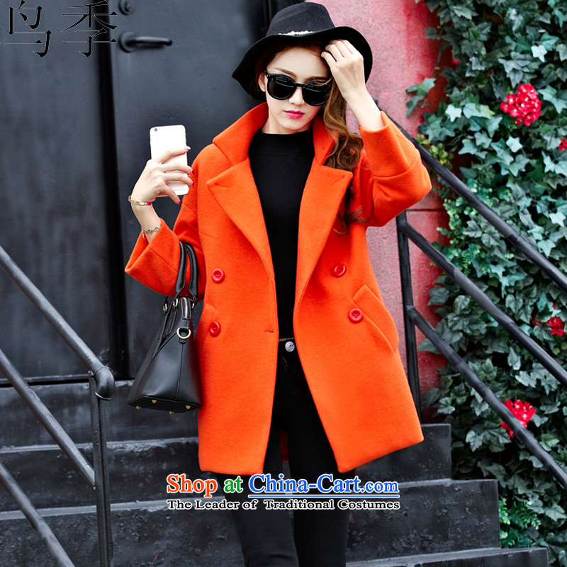 Bird Quarter 2015 Fall/Winter Collections Gross Korean female jacket?   in the long suit for gross coats female thick  8888? Orange S (99--110), bird quarter , , , shopping on the Internet
