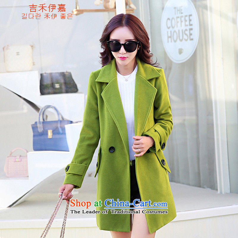 Gil Wo Ika 2015 autumn and winter women's gross?? jacket coat female Hair Girl pink M Gil Wo Ika shopping on the Internet has been pressed.