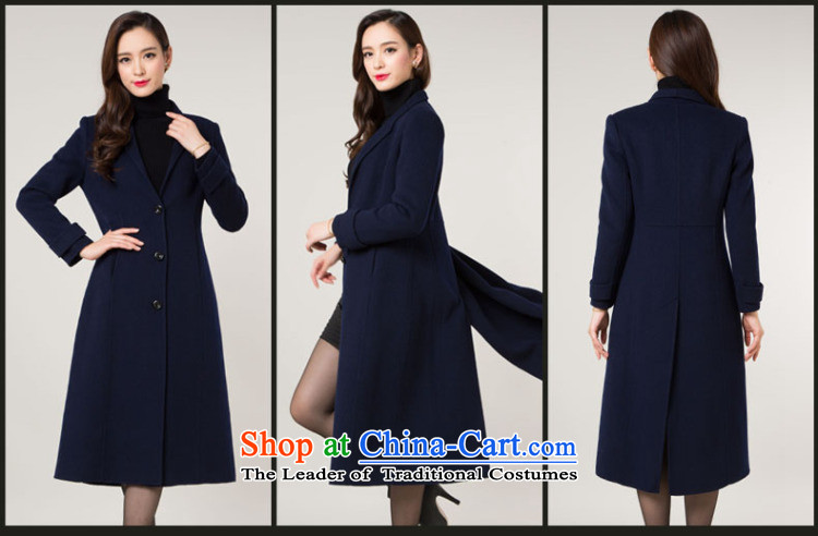 Hengyuan Cheung girls jacket wool? Long 2015 new temperament Sau San full manual woolen coat double-side color navy L/170 picture, prices, brand platters! The elections are supplied in the national character of distribution, so action, buy now enjoy more preferential! As soon as possible.