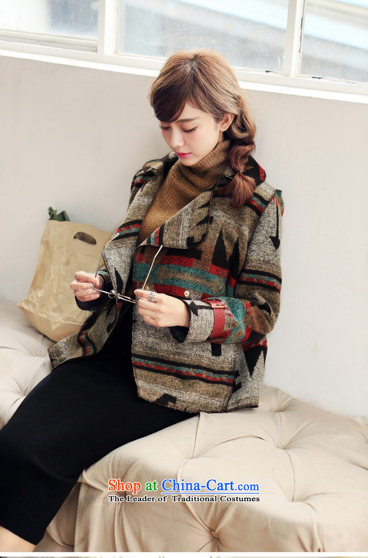 The new 2015 autumn and winter version A loose coat female Gross Gross?? coats women han bum-suit tartan shirt sub cardigan 1081 Figure Color S picture, prices, brand platters! The elections are supplied in the national character of distribution, so action, buy now enjoy more preferential! As soon as possible.