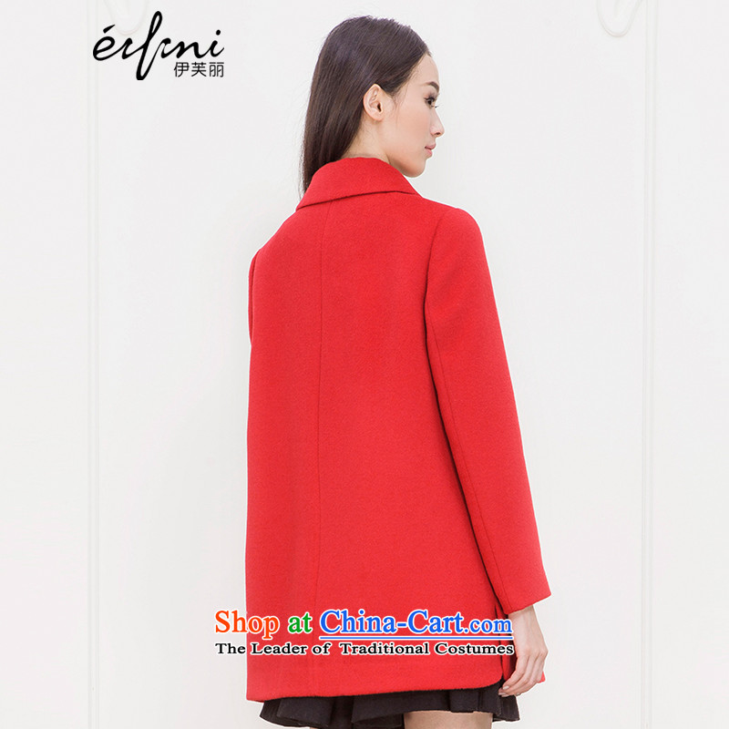 Of the 2015 winter clothing new Lai direct barrel. long wool a overcoat 6580927051 of red, Lai (eifini) , , , shopping on the Internet