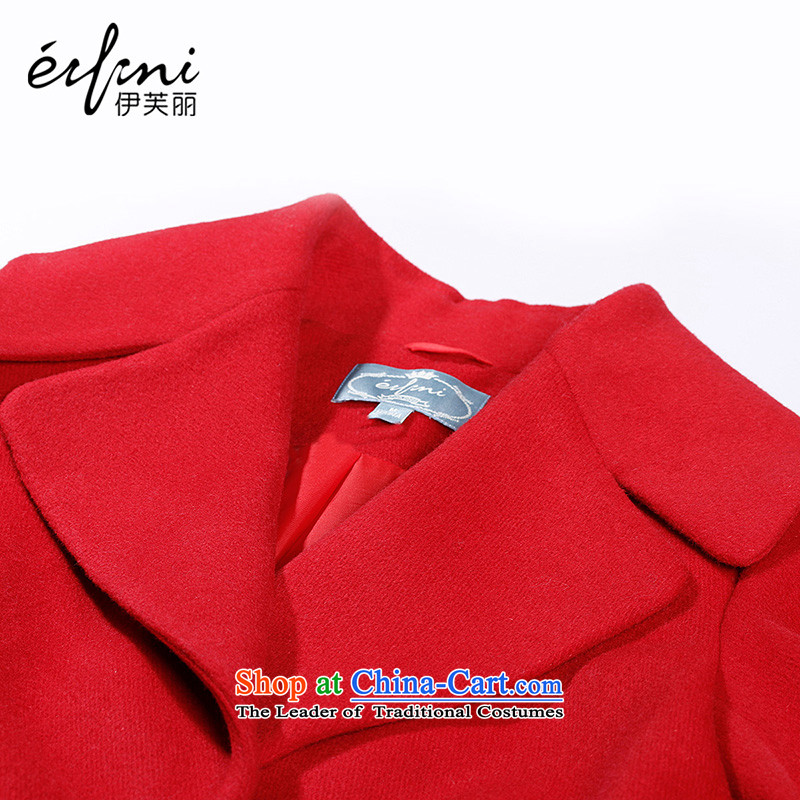 El Boothroyd 2015 winter clothing new Korean version in a straight long female woolen coat 6580927882 of red, Lai (eifini) , , , shopping on the Internet