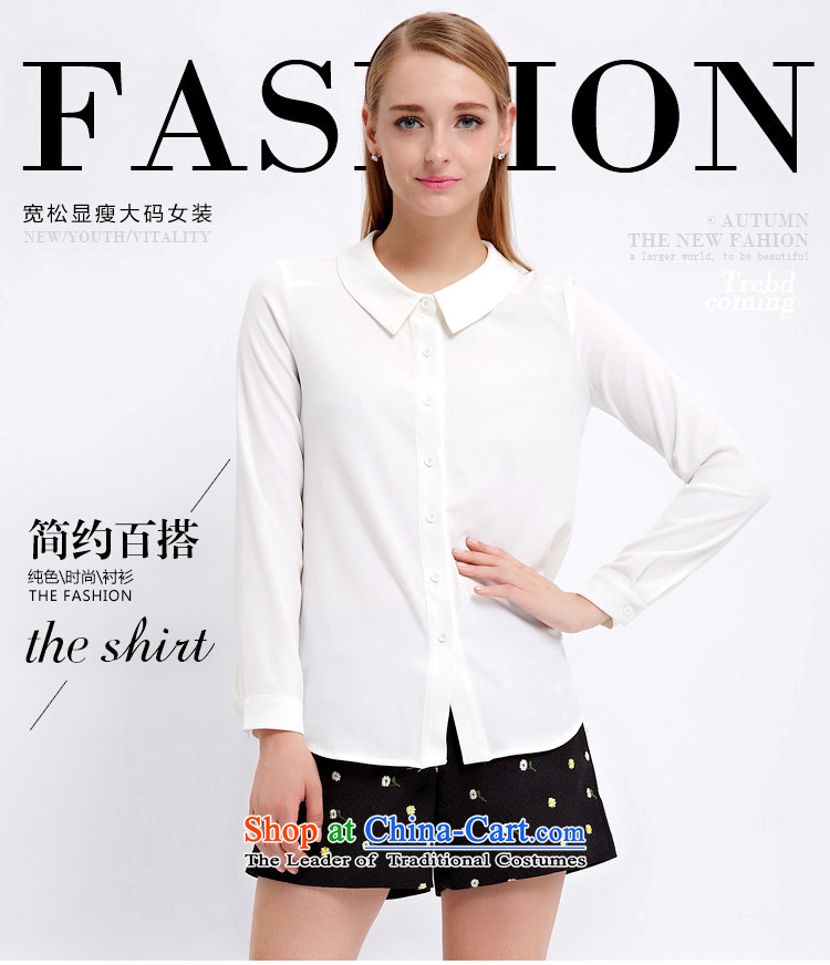 As to the provisions by 2015 XL female thick mm thick sister load autumn pure color wild minimalist white long-sleeved shirt 3085 2XL Photo, prices, brand platters! The elections are supplied in the national character of distribution, so action, buy now enjoy more preferential! As soon as possible.
