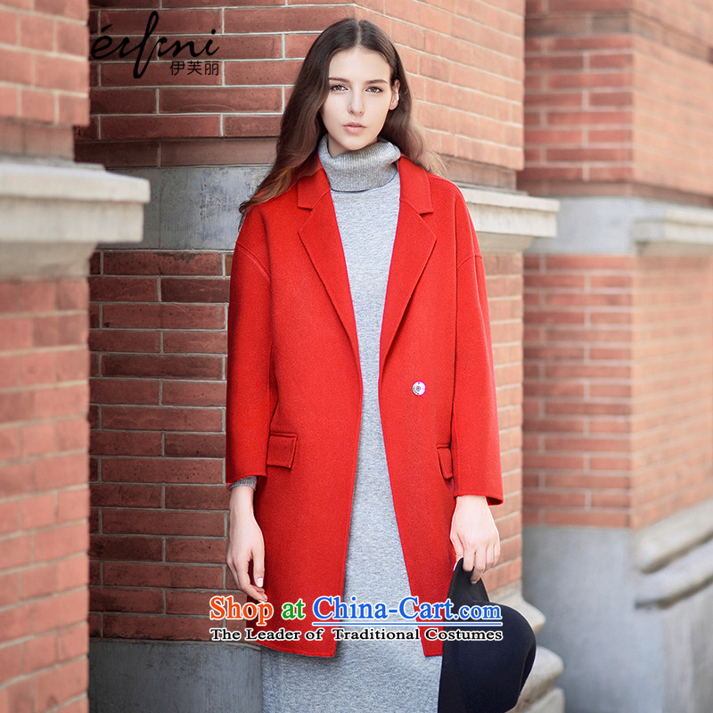 El Boothroyd 2015 winter clothing new Korean double-side coat a wool coat female gross jacket 6581017023? The Red S