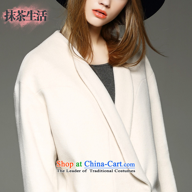Matcha life? female coats wool long 2015 autumn and winter new Western Wind solid color T-shirt, beige jacket gross? S Matcha Life (matcha&life) , , , shopping on the Internet
