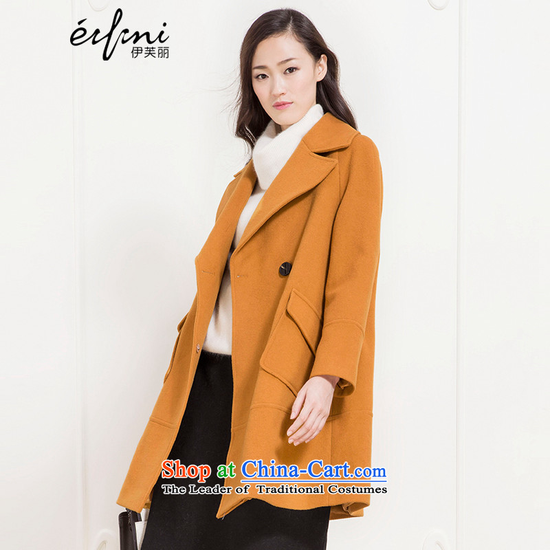 El Boothroyd 2015 winter clothing new straight plain manual gross jacket female wool? a wool coat 6581017112 caramel S, Evelyn Lai (eifini) , , , shopping on the Internet