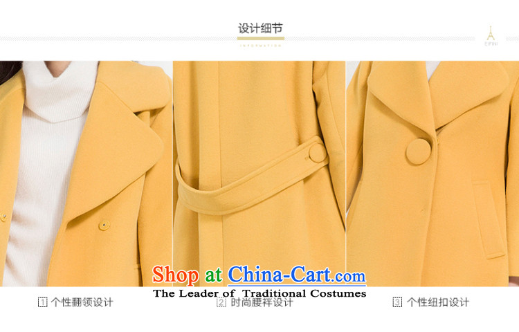 El Boothroyd 2015 winter clothing new lapel gross? female wool coat jacket? 6581017118 Yellow S picture, prices, brand platters! The elections are supplied in the national character of distribution, so action, buy now enjoy more preferential! As soon as possible.