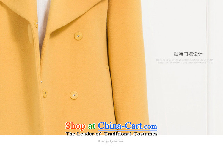 El Boothroyd 2015 winter clothing new lapel gross? female wool coat jacket? 6581017118 Yellow S picture, prices, brand platters! The elections are supplied in the national character of distribution, so action, buy now enjoy more preferential! As soon as possible.