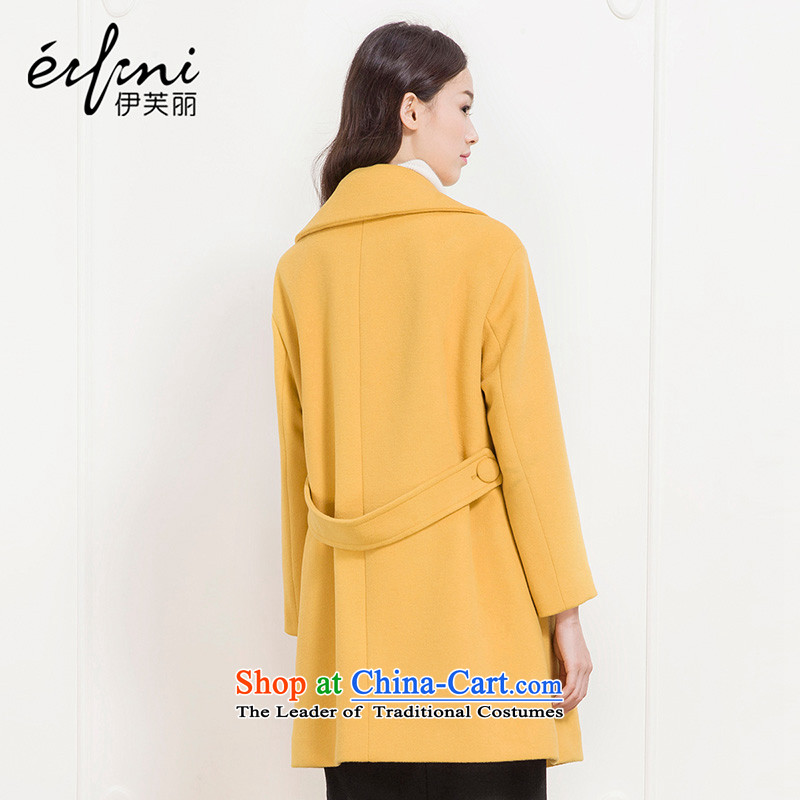 El Boothroyd 2015 winter clothing new lapel gross? female wool coat jacket 6581017118? , Evelyn S, Yellow-lai (eifini) , , , shopping on the Internet