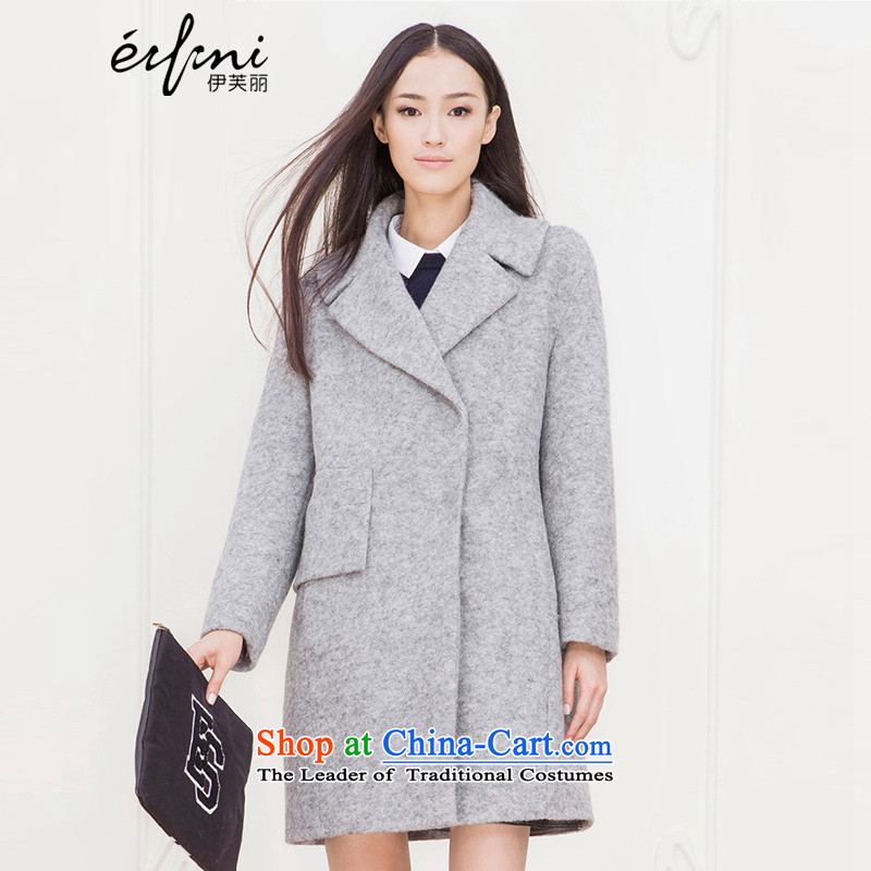 Of the 2015 Winter New Lai lapel. Ms. long wool coat 6581037113? soot S