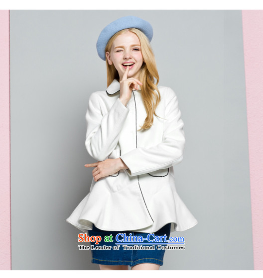Lok-machi 2015 Autumn gross new overcoats in this long Sau San a wool coat autumn and winter clothes Korean M/160 white picture, prices, brand platters! The elections are supplied in the national character of distribution, so action, buy now enjoy more preferential! As soon as possible.