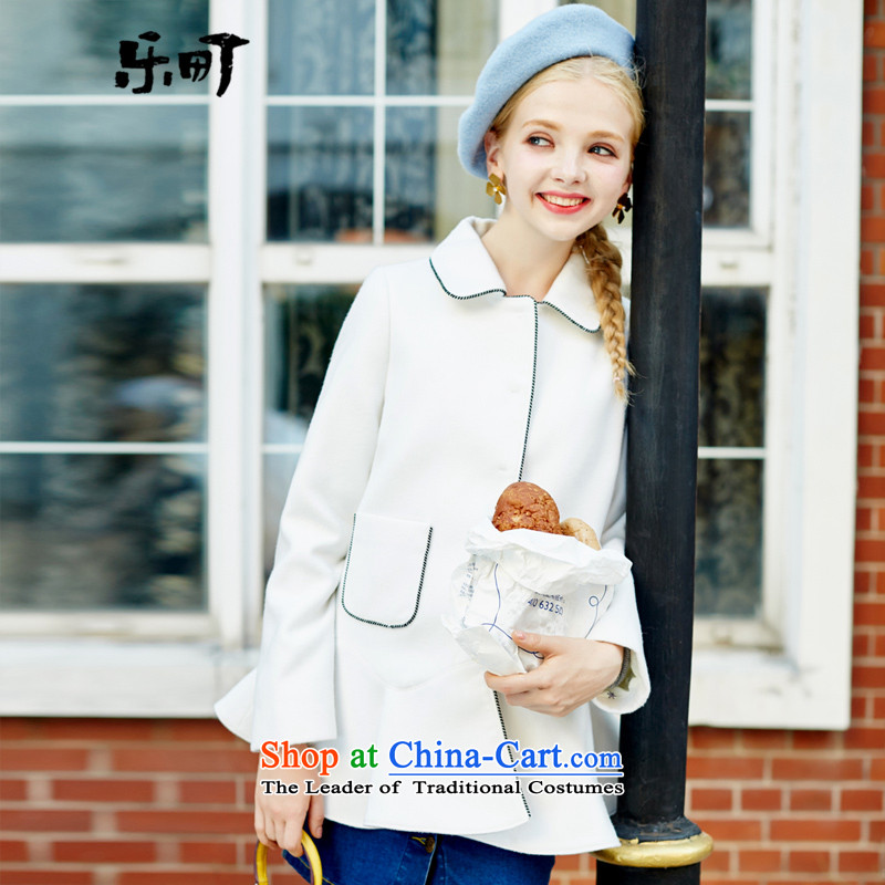Lok-machi 2015 Autumn gross new overcoats in this long Sau San a wool coat autumn and winter clothes Korean M_160 White