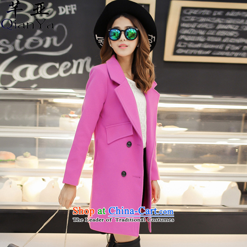 In the autumn of 2015, the new Constitution of the Korean version of the sub-coats video thin Connie casual jacket coat? female hair long QY522 in purple , L, the Constitution (qianya) , , , shopping on the Internet