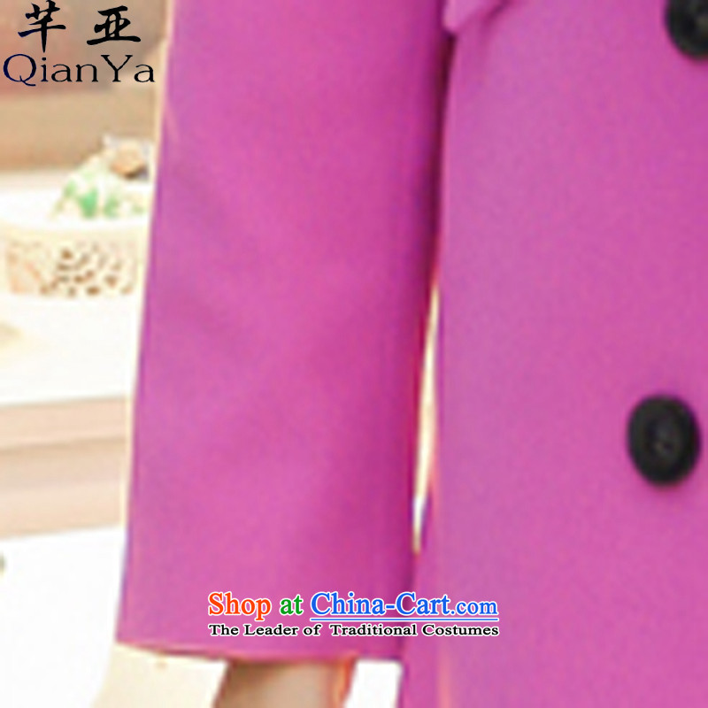 In the autumn of 2015, the new Constitution of the Korean version of the sub-coats video thin Connie casual jacket coat? female hair long QY522 in purple , L, the Constitution (qianya) , , , shopping on the Internet
