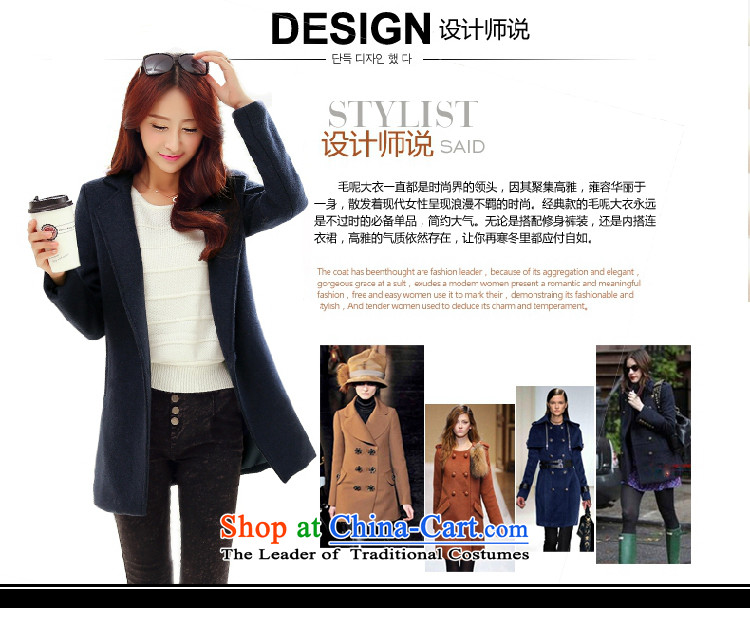 The concept of gross coats girl in 2015? long graphics thin Sau San a wool coat gross Korean female jacket? windbreaker autumn new women's possession blue XL Photo, prices, brand platters! The elections are supplied in the national character of distribution, so action, buy now enjoy more preferential! As soon as possible.
