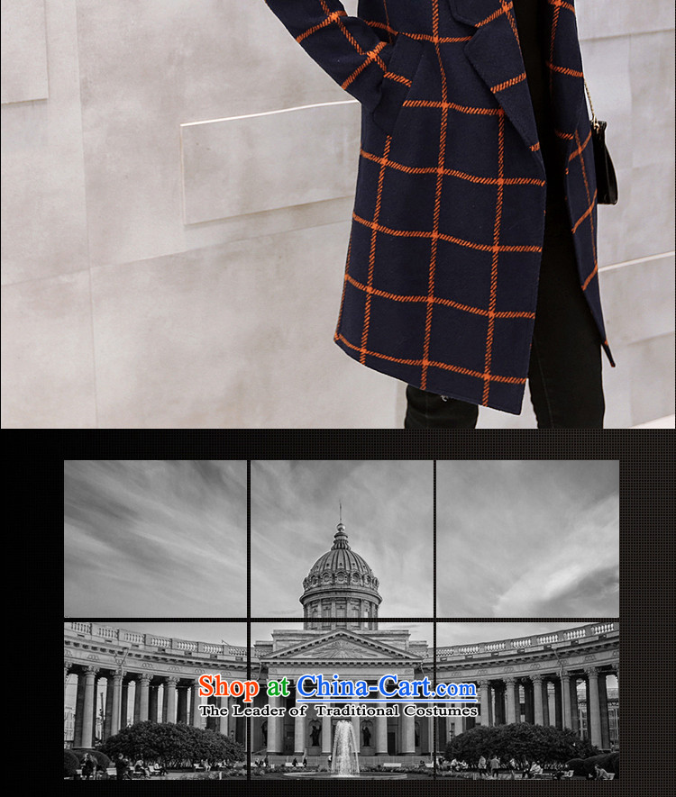 Last order Korean wild latticed coats of Sau San Mao jacket female dark blue? L picture, prices, brand platters! The elections are supplied in the national character of distribution, so action, buy now enjoy more preferential! As soon as possible.