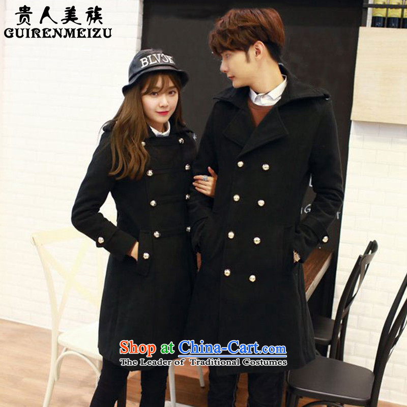 Noblesse oblige the Ami gross? 2015 autumn and winter coats female new Korean couples Sau San video thin a wool coat N304 female black stuff , whimsical sub-L (GUIRENMEIZU AMI) , , , shopping on the Internet