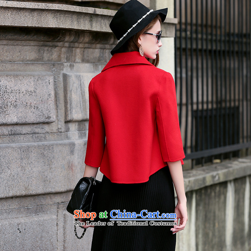 Moting The Ting 2015 autumn and winter new fall for women duplex manually non-cashmere overcoat female short of what woolen coat female Korean Chinese red , L, ink-ting (MOTING) , , , shopping on the Internet