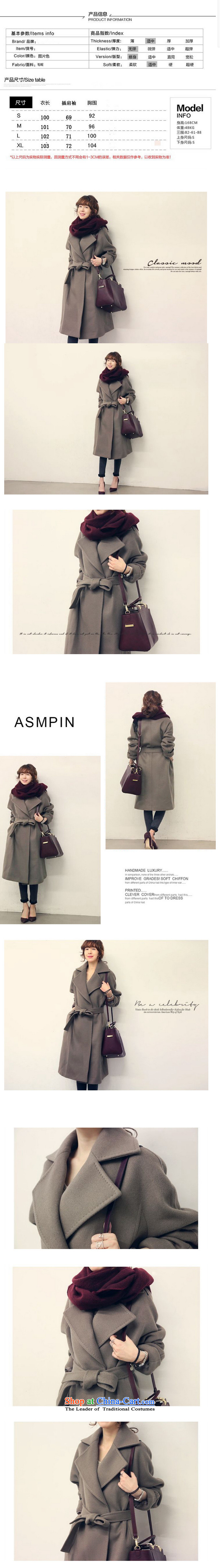 2015  Autumn and winter video pansplor thin Korean fashion, long lapel wool jacket? a wool coat female Korean Silver Gray L picture, prices, brand platters! The elections are supplied in the national character of distribution, so action, buy now enjoy more preferential! As soon as possible.
