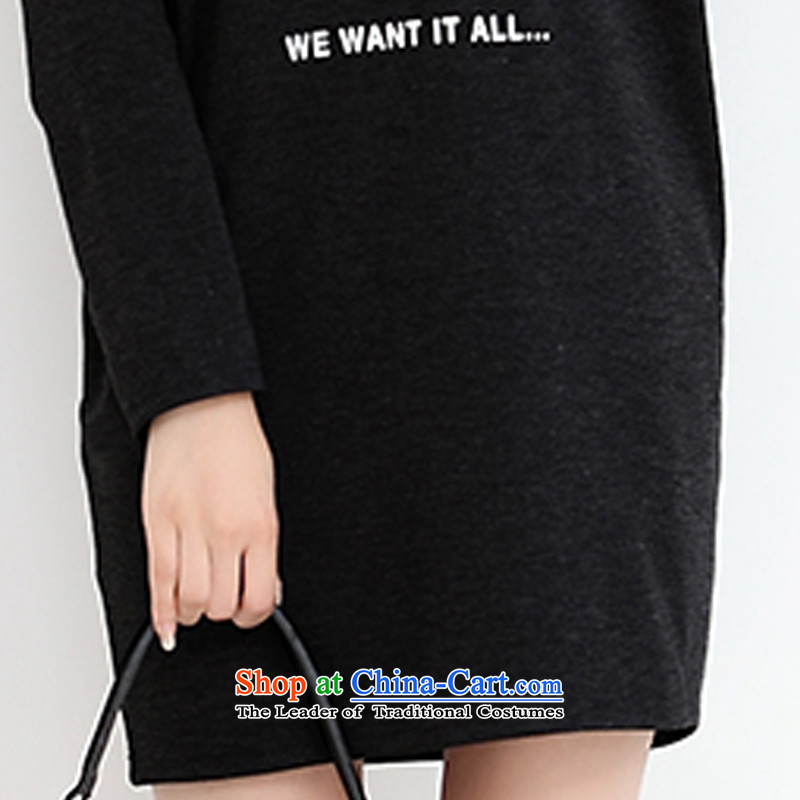  Large ZORMO women in autumn and winter long long-sleeved T-shirt female thick mm to increase the number of black shirt 4XL,ZORMO,,, forming the Online Shopping