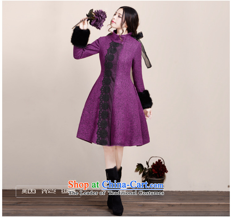 Fireworks ironing Choo 2015 for women temperament sweet long jacket, gross 歆? purple XL Photo, prices, brand platters! The elections are supplied in the national character of distribution, so action, buy now enjoy more preferential! As soon as possible.